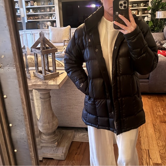 The North Face 600 Down Metropolis Puffer Parka Jacket Womens BLK Hooded medium - Picture 5 of 10